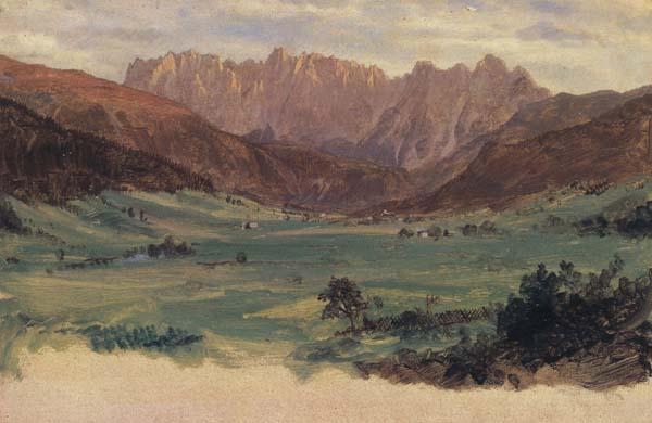 Frederic E.Church Hinter Schonau and Reiteralp Mountains,Bavaria oil painting picture